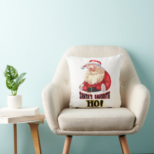 Santa's Favourite Ho Throw Pillow