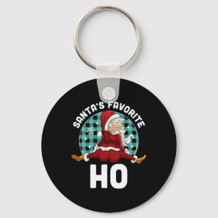 Santa's Favourite Ho - Xmas Naughty Santa Christma Keychain