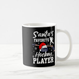 Santa's Favourite Hockey Player Christmas Pajama H Coffee Mug