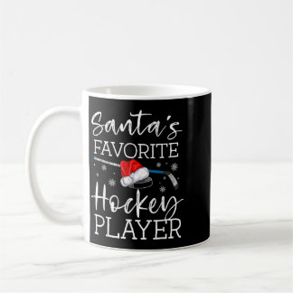 Santas Favourite Hockey Player Funny Pajama Coffee Mug