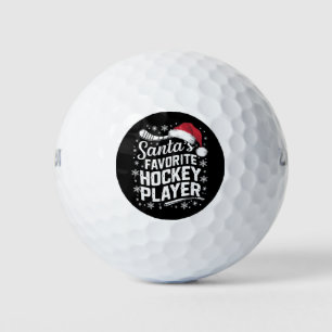 Santa's Favourite Hockey Player Pajama Christmas Golf Balls