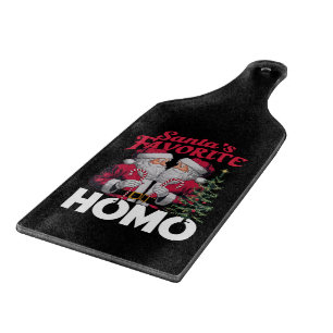 Santas Favourite Homo Gay Christmas LGBTQ Pride  Cutting Board