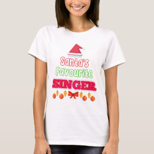 Santa's Favourite Karaoke Singer Christmas Quotes T-Shirt