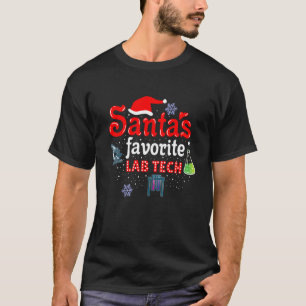 Santas Favourite Lab Tech Christmas T-Shirt