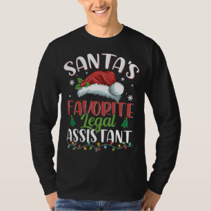 Santa's Favourite Legal Assistant Christmas Santa T-Shirt
