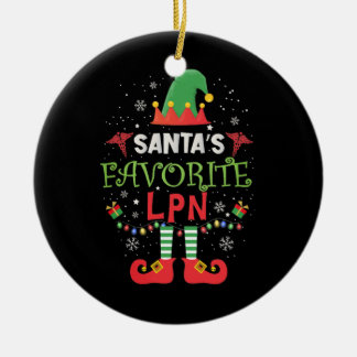 Santas Favourite Massage Therapist Ceramic Ornament