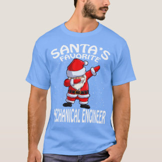 Santas Favourite Mechanical Engineer Christmas T-Shirt