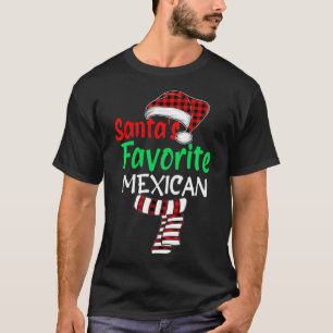 Santa's Favourite Mexican Christmas Santa Red Plai T-Shirt