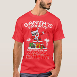 Santa's Favourite Nurse Anesthetist Christmas Matc T-Shirt