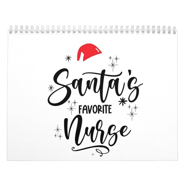 Santa's Favourite Nurse Christmas  Calendar (Cover)