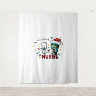 Santa's Favourite Nurse Christmas Mom Nurse Tapestry