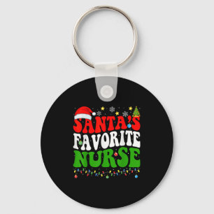 Santas Favourite Nurse Christmas Nursing Xmas Nurs Keychain