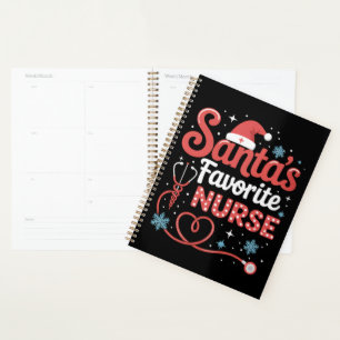 Santa's Favourite Nurse Christmas  Planner