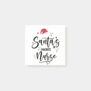 Santa's Favourite Nurse Christmas Post-it Notes