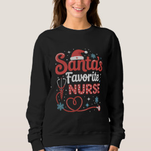 Santa's Favourite Nurse Christmas Sweatshirt