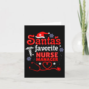 Santas Favourite Nurse Manager Christmas  Card