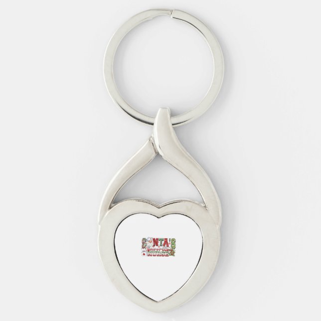 Santa's Favourite Nurse, Merry Nurse, Nurse Christ Keychain (Front)