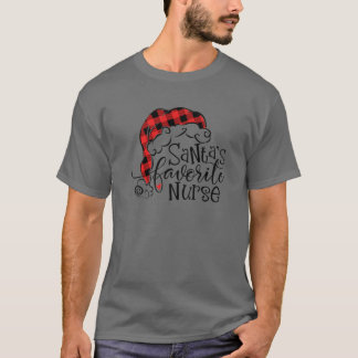 Santa's Favourite Nurse Nursing Nurse Life Christm T-Shirt