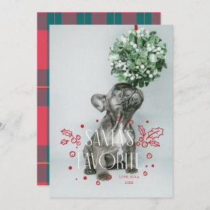 Santas Favourite Pet Photo Holiday Card