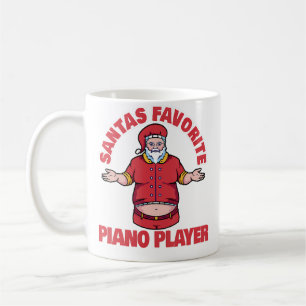 Santas Favourite Piano Player Funny Piano Player Coffee Mug