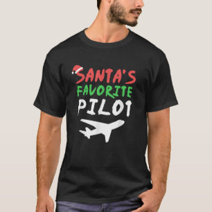 Santas Favourite Pilot Funny Christmas Santa Xmas T-Shirt