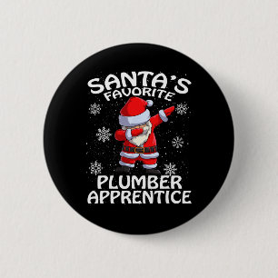 Santa's Favourite Plumber Apprentice Christmas 2 Inch Round Button
