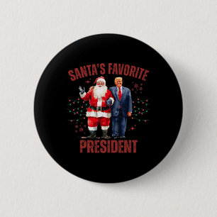 Santa's Favourite President Christmas Funny Trump 2 Inch Round Button