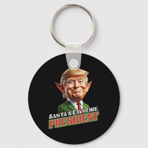 Santa's Favourite President Donald Trump Elf Chris Keychain