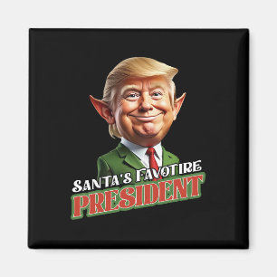 Santa's Favourite President Donald Trump Elf Chris Magnet