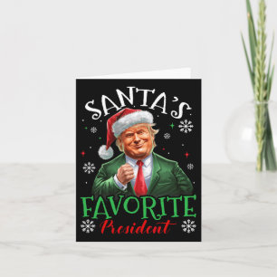 Santa's Favourite President Funny Trump Christmas  Card