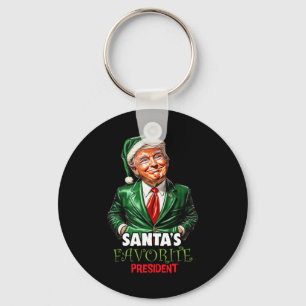 Santa's Favourite President Funny Trump Christmas  Keychain