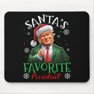 Santa's Favourite President Funny Trump Christmas Mouse Pad