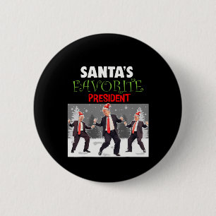 Santa's Favourite President Santa Trump Dance Funn 2 Inch Round Button
