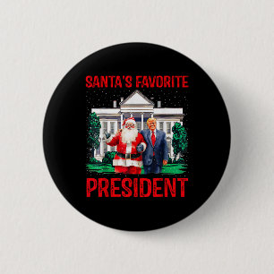 Santa's Favourite President Santa Trump Dance Funn 2 Inch Round Button