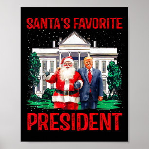 Santa's Favourite President Santa Trump Dance Funn Poster