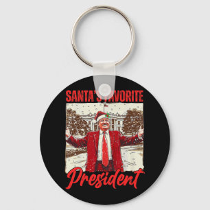 Santa's Favourite President Trump 2024 Christmas F Keychain