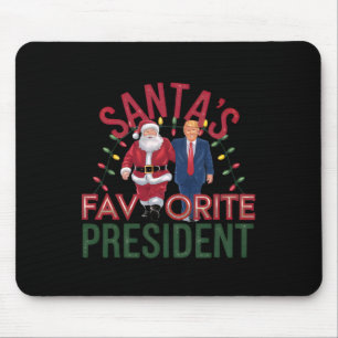Santa's Favourite President Trump Christmas Mouse Pad