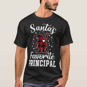 Santa's Favourite Principal Funny Christmas T-Shirt