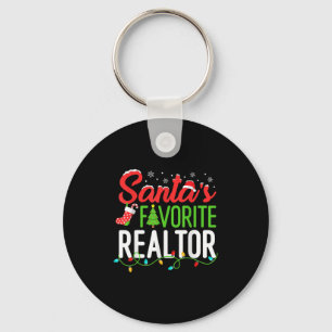 Santa's Favourite Realtor Christmas Real Estate Ag Keychain