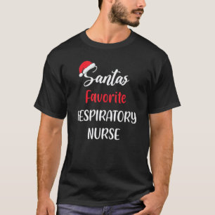 Santa's Favourite Respiratory Nurse Christmas T-Shirt