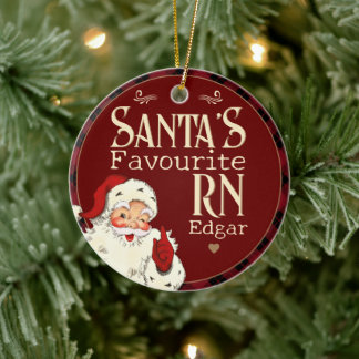 Santas Favourite RN Ceramic Ornament