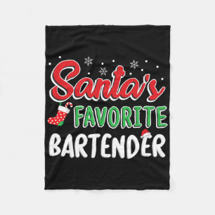 Santa's Favourite Rtender T Shirt Cute Xmas Party Fleece Blanket