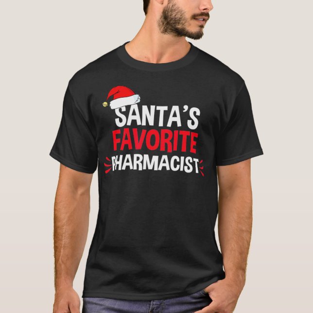 Santas Favourite School Pharmacist Christmas Men T-Shirt (Front)
