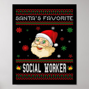 Santa's Favourite Social Worker Christmas Party  Poster