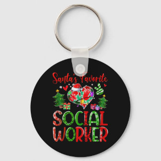 Santas Favourite Sogovernment Agencyl Worker Merry Keychain