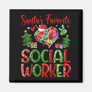 Santas Favourite Sogovernment Agencyl Worker Merry Magnet
