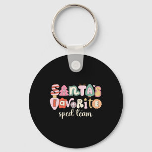 Santa's Favourite Sped Team Special Ed Christmas T Keychain