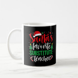 Santa's Favourite Substitute Teacher Christmas San Coffee Mug