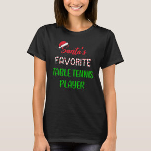 Santas Favourite Table Tennis Player Funny Chris T-Shirt