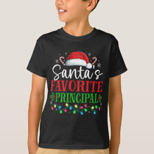 Santa's Favourite Teacher Christmas Santa Claus tr T-Shirt